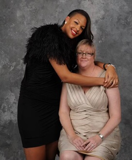 Liz Cambage with her mom.